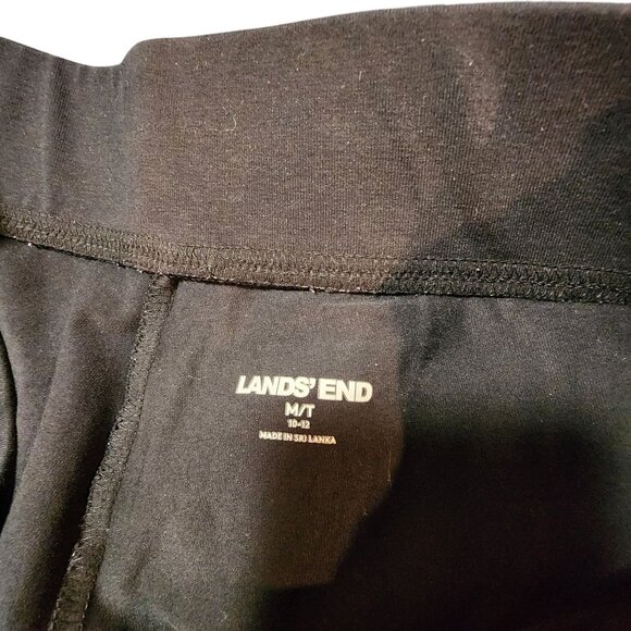 Lands End Womens Black Elastic Waist Stretch Pants M/T - Picture 3 of 3